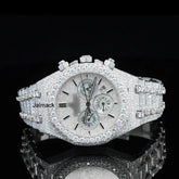 41MM Fully Iced Out VVS Moissanite Diamond Watch, Customized Moissanite Studded Watch