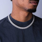 10MM Hip hop Stylish Silver Cuban Link Chain