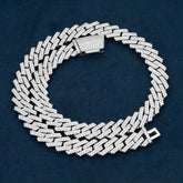 13MM Iced Out Sparkling Moissanite Cuban Link Chain For Men