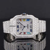 40MM Cartier Fully Iced Out Diamond Watch, Customized Moissanite Studded Watch