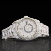 Customized Moissanite Studded Watch, 41MM Date Just fully Bust down Moissanite Diamond Watch