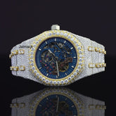 41MM Fully Iced Out VVS Moissanite Diamond Watch, Customized Moissanite Studded Watch