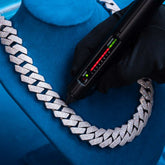 20MM Luxury Sterling Silver moissanite Cuban Link Chain For Men's Jewelry