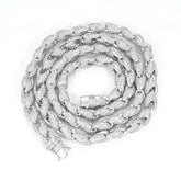 7MM 925 Sterling Silver Moissanite Rope Chain Necklace