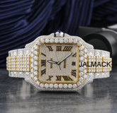 unique 40MM Cartier Fully Iced Out Diamond Watch,Customized Moissanite Studded Watch