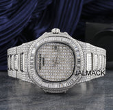 41MM VVS Moissanite Diamond Automatic Watch, Customized Moissanite Studded Watch