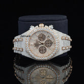 41MM Fully Iced Out VVS Moissanite Diamond Watch, Customized Moissanite Studded Watch