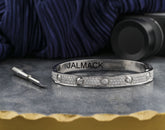 Moissanite Bangle Bracelets, White Gold