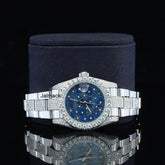 Customized Moissanite Studded Watch, 36MM Date Just fully Bust down Moissanite Diamond Watch