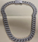 Luxury 16MM 925 Sterling Silver Hip hop Moissanite Cuban Link Chain For Men's Fashion