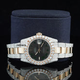 Customized Moissanite Studded Watch, 41MM Date Just fully Bust down Moissanite Diamond Watch