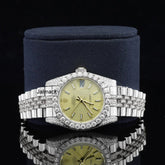 Customized Moissanite Studded Watch, 41MM Date Just fully Bust down Moissanite Diamond Watch