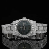 Customized Moissanite Studded Watch, 36MM Date Just fully Bust down Moissanite Diamond Watch