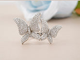 VVS1 Iced Out Moissanite Diamond Butterfly Hip hop Ring - Surprise Hip hop Ring for Her
