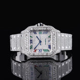 40MM Cartier Fully Iced Out Diamond Watch, Customized Moissanite Studded Watch