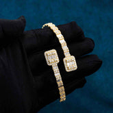 VVS1 6MM 925 Sterling Silver Moissanite Diamond Bangle Bracelet for Men & Women Fashions