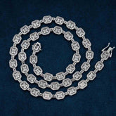 20MM Baguette and Round Halo Moissanite Tennis Chain For Jewelry Fashions