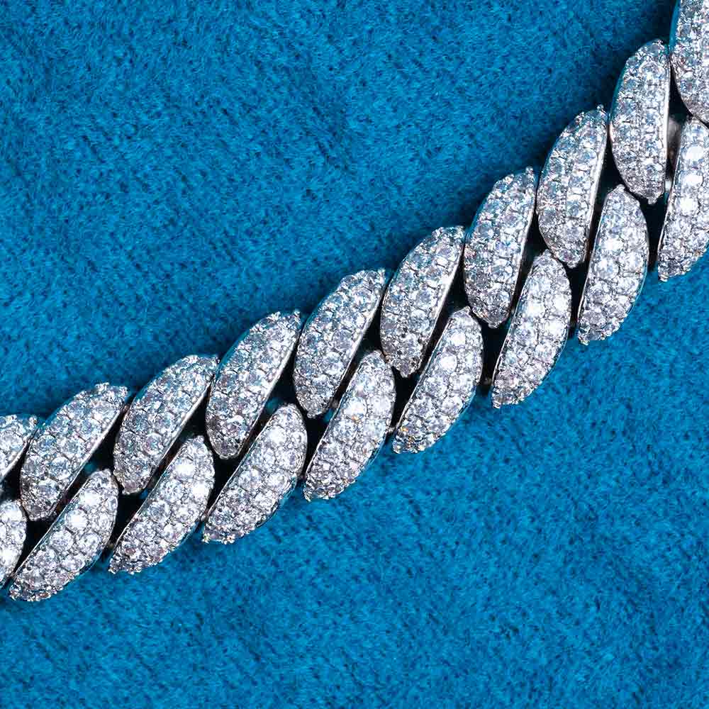 10MM Hip hop Stylish Silver Cuban Link Chain