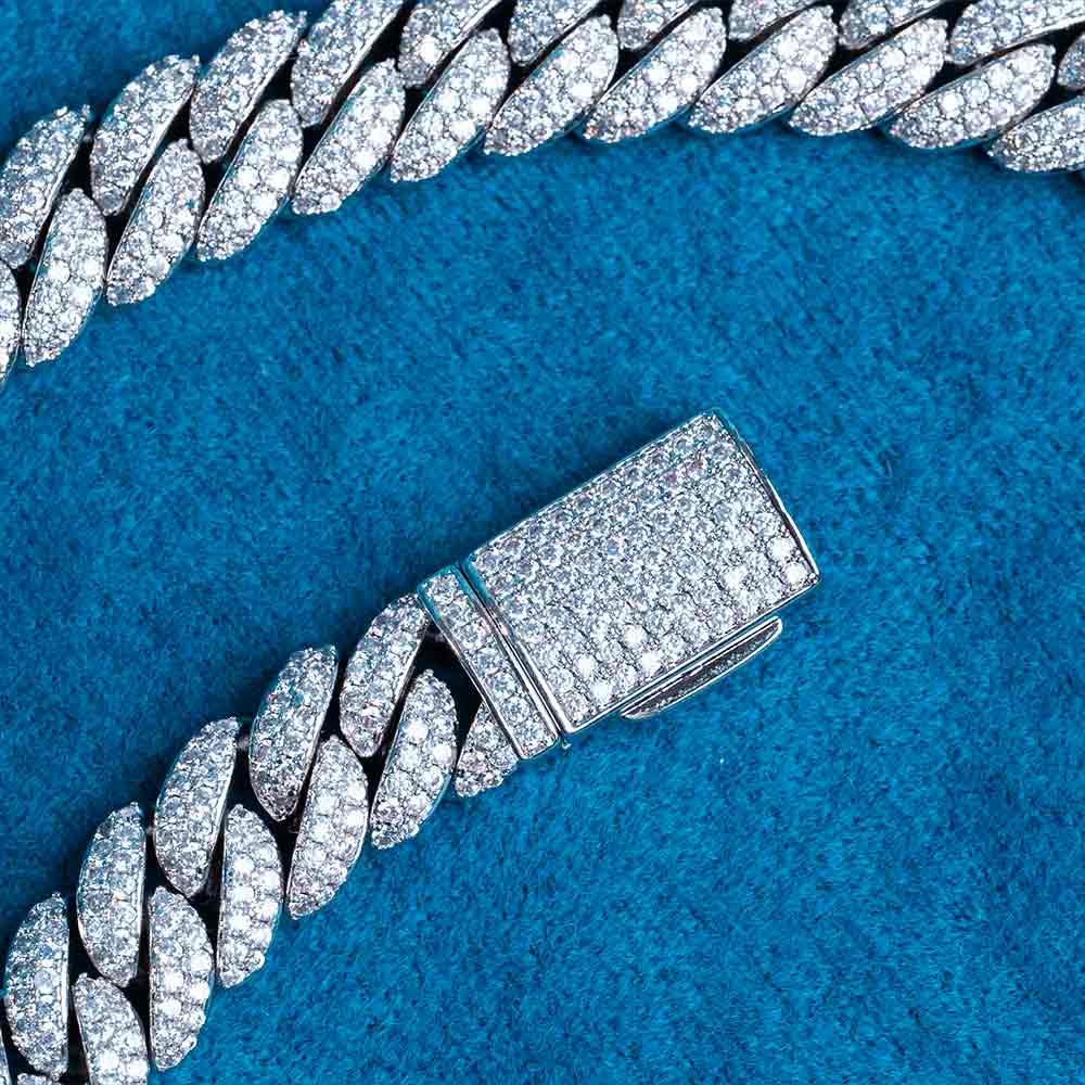 10MM Hip hop Stylish Silver Cuban Link Chain