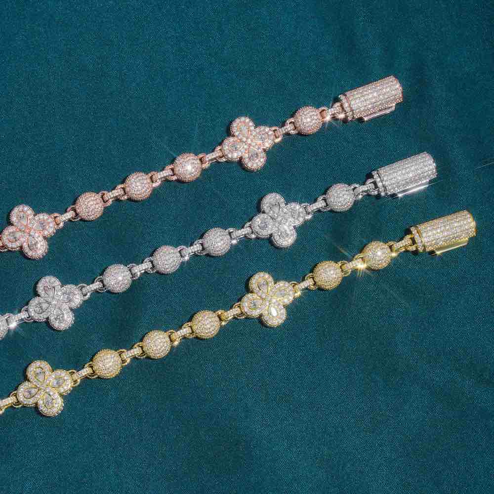 19MM 925 Silver Flower Ball Chain For Women Jewelry Fashion