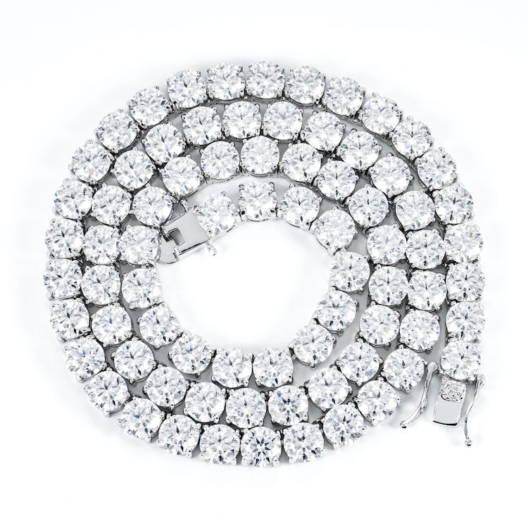 5MM Moissanite Tennis Chain With 925 Sterling Silver