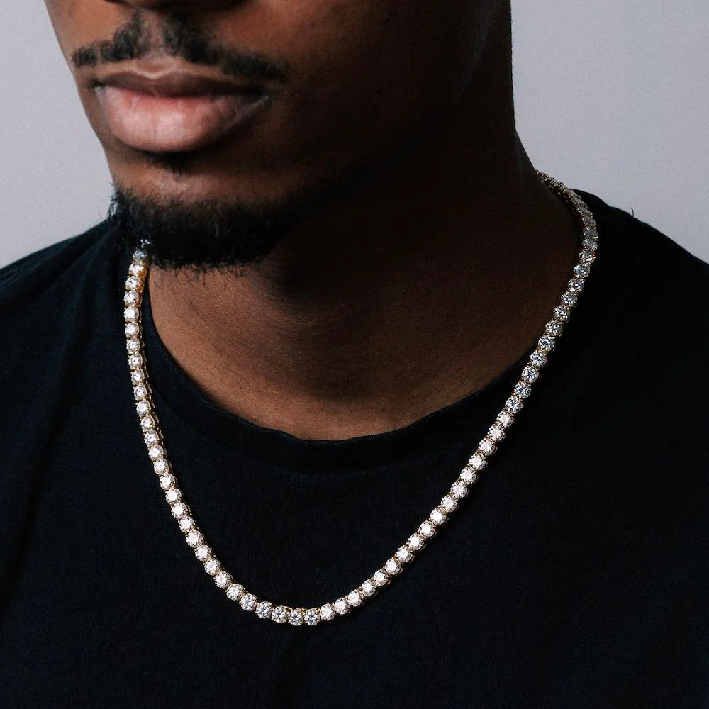5MM Moissanite Tennis Chain With 925 Sterling Silver