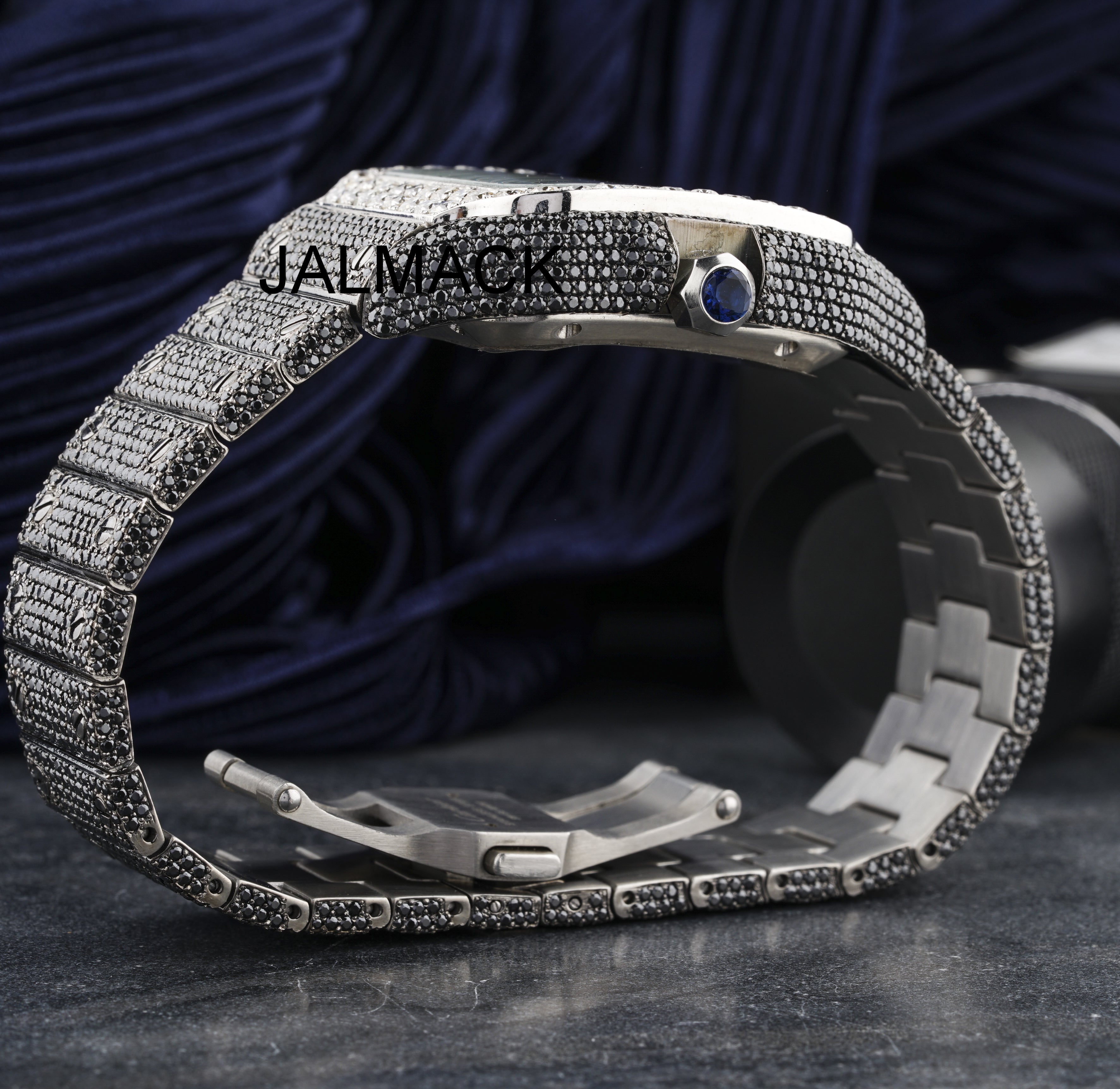 40MM Cartier Fully Iced Out Diamond Watch, Customized Moissanite Studded Watch