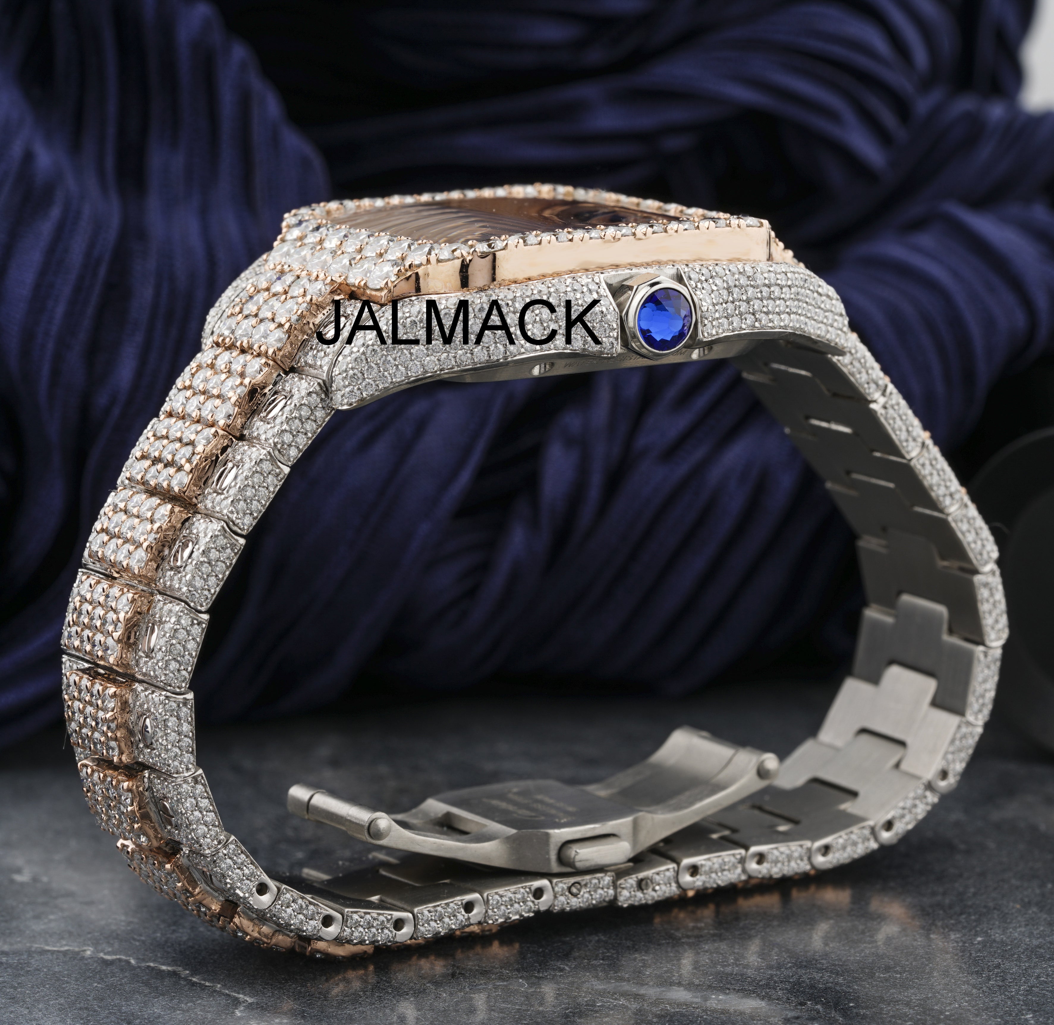 40MM Cartier Fully Iced Out Diamond Watch, Customized Moissanite Studded Watch
