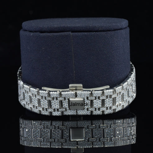 36MM Fully Iced Out VVS Moissanite Diamond Watch, Customized Moissanite Studded Watch