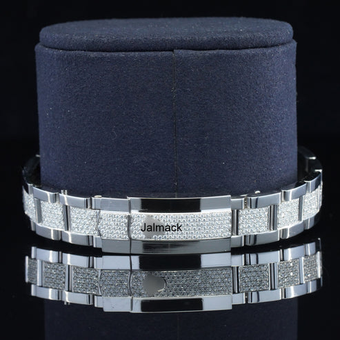 Customized Moissanite Studded Watch, 36MM Date Just fully Bust down Moissanite Diamond Watch