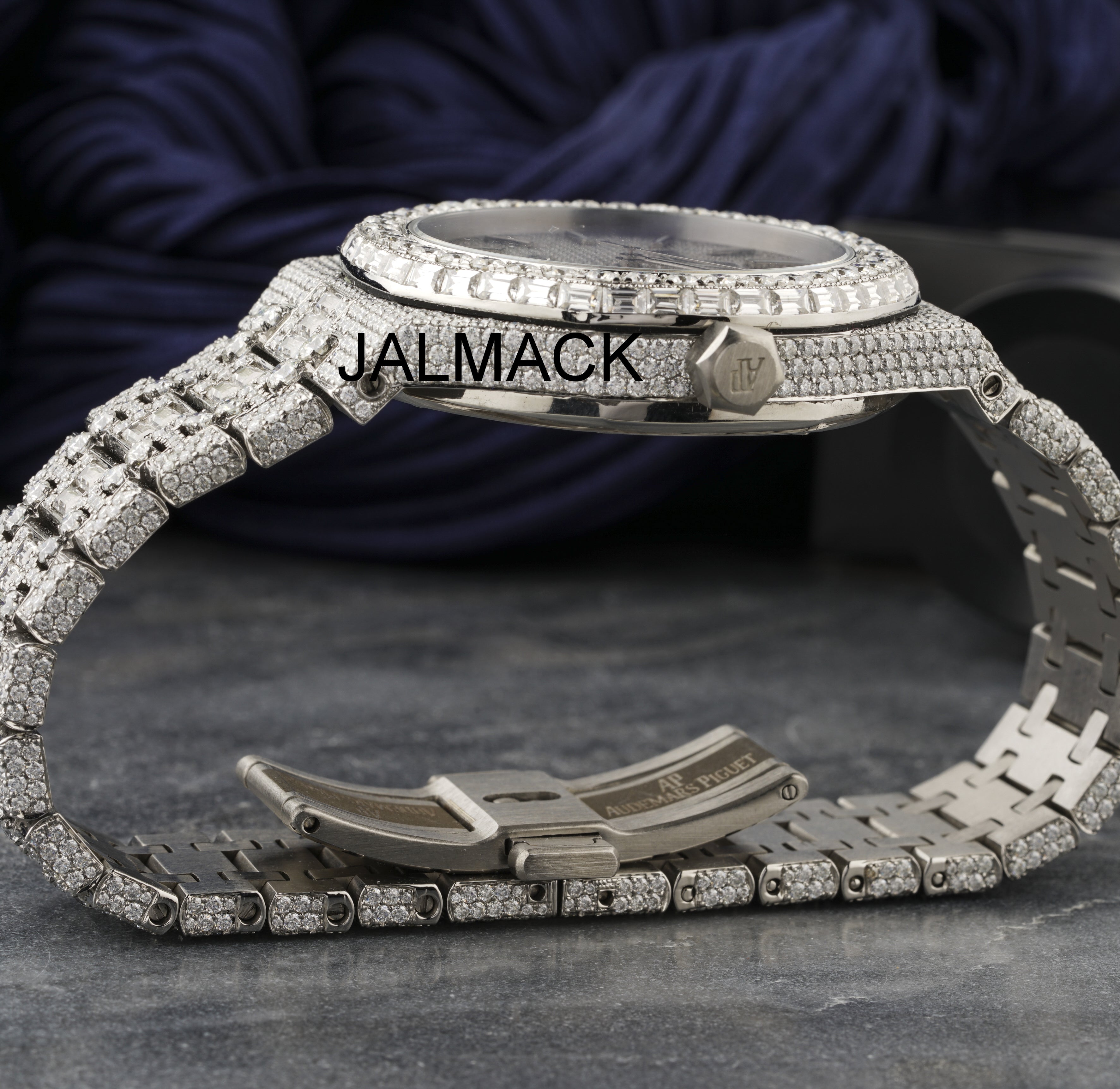 41MM Fully Iced Out VVS Moissanite Diamond Watch, Customized Moissanite Studded Watch