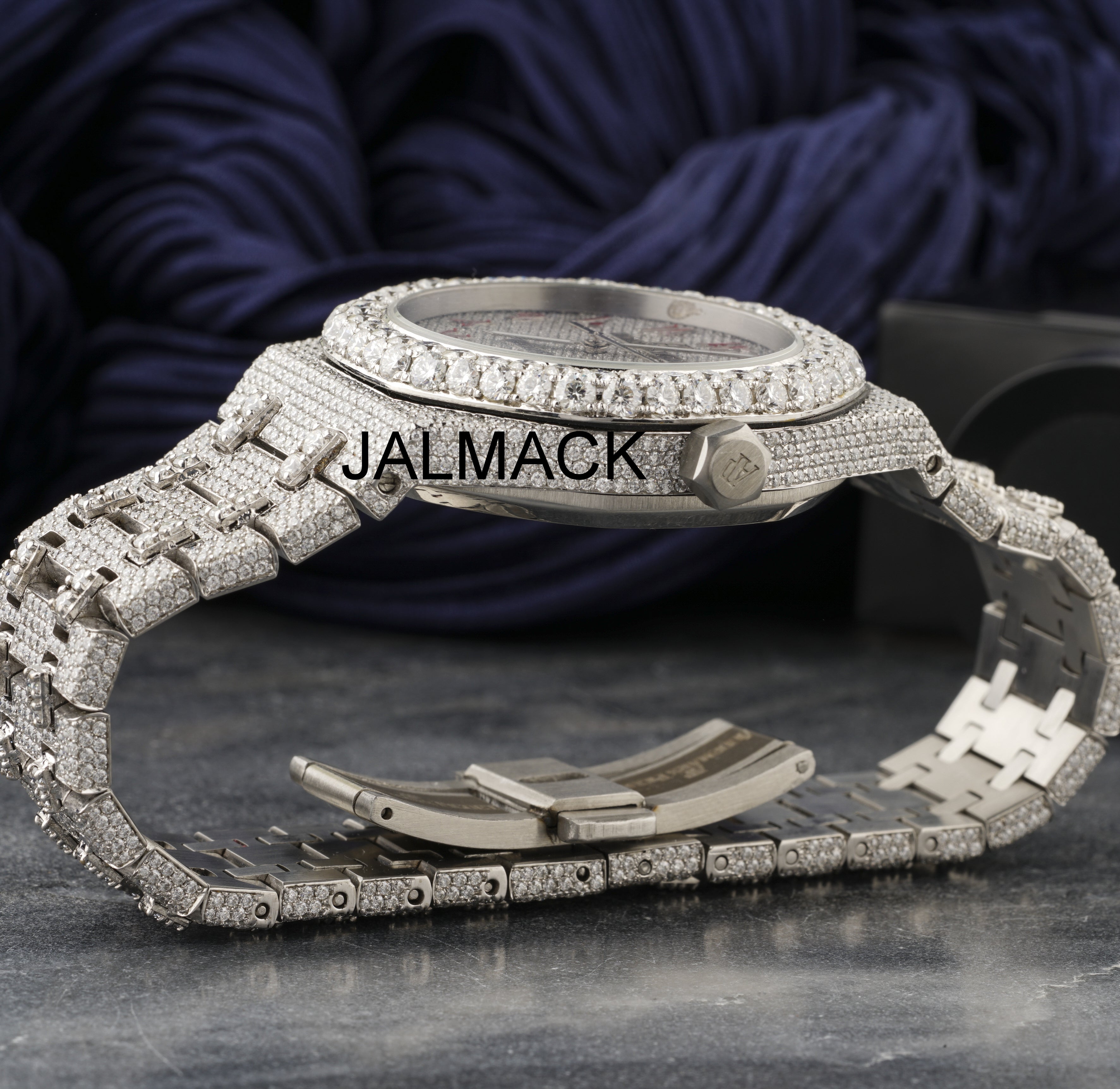 41MM Fully Iced Out VVS Moissanite Diamond Watch, Customized Moissanite Studded Watch