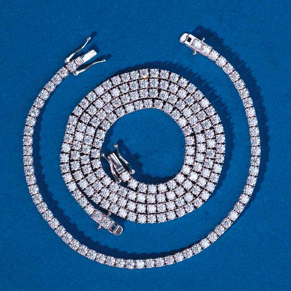 3MM 925 Sterling Silver Moissanite Tennis Bracelet