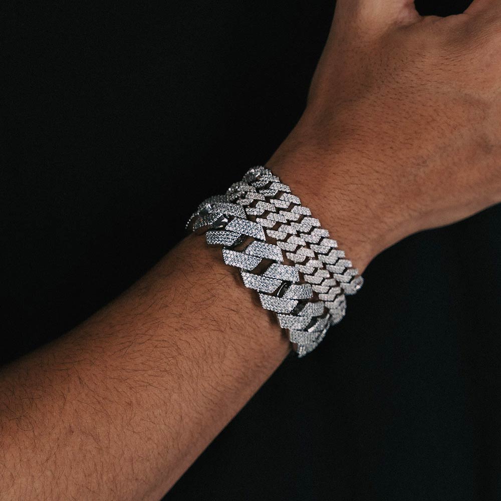 10MM Moissanite Diamond Hip Hop Miami Cuban Bracelet