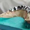 14k White gold plated 8 top & 8 bottom moissanite diamond teeth grillz for fashion
