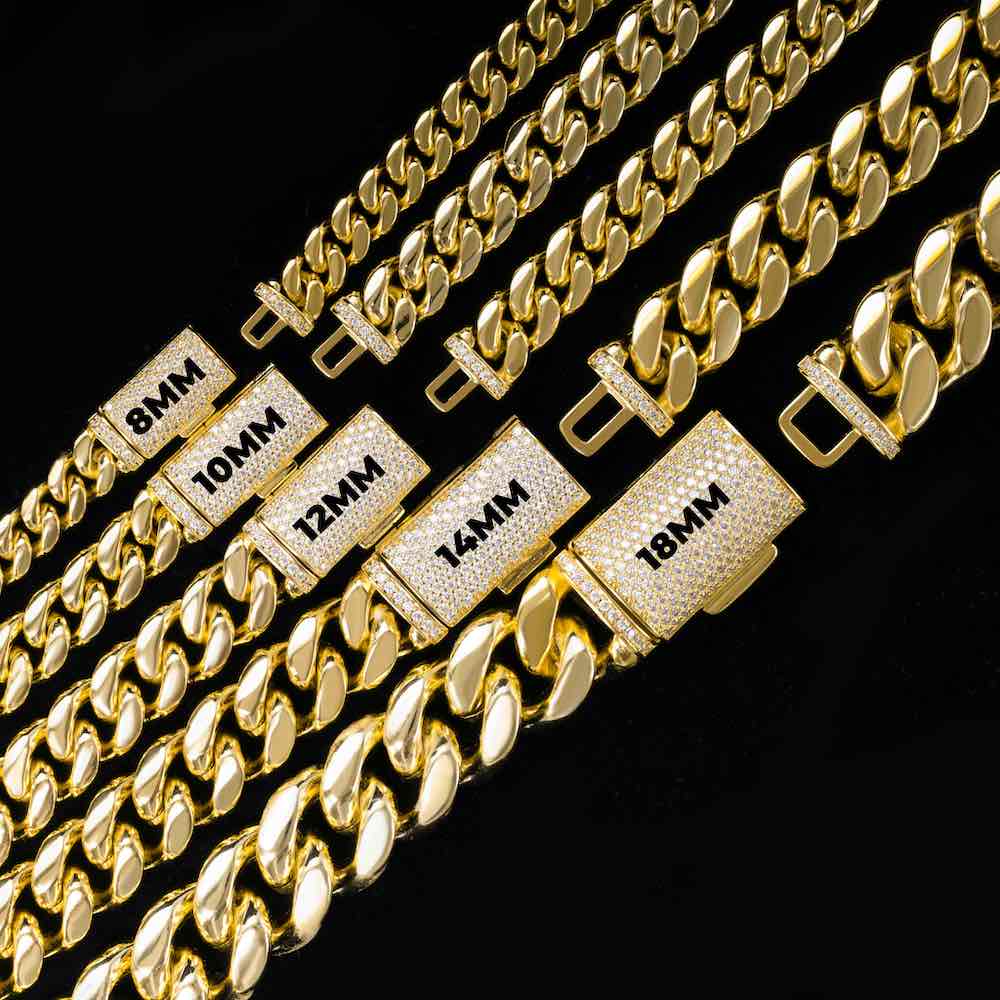 18MM Moissanite Hip Hop Cuban Link Chain In 925 Sterling Silver Men's Fashion Jewelry