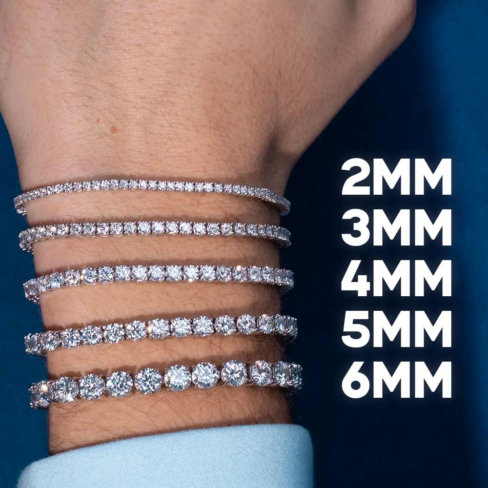 5MM 925 Sterling Silver Moissanite Tennis Bracelet