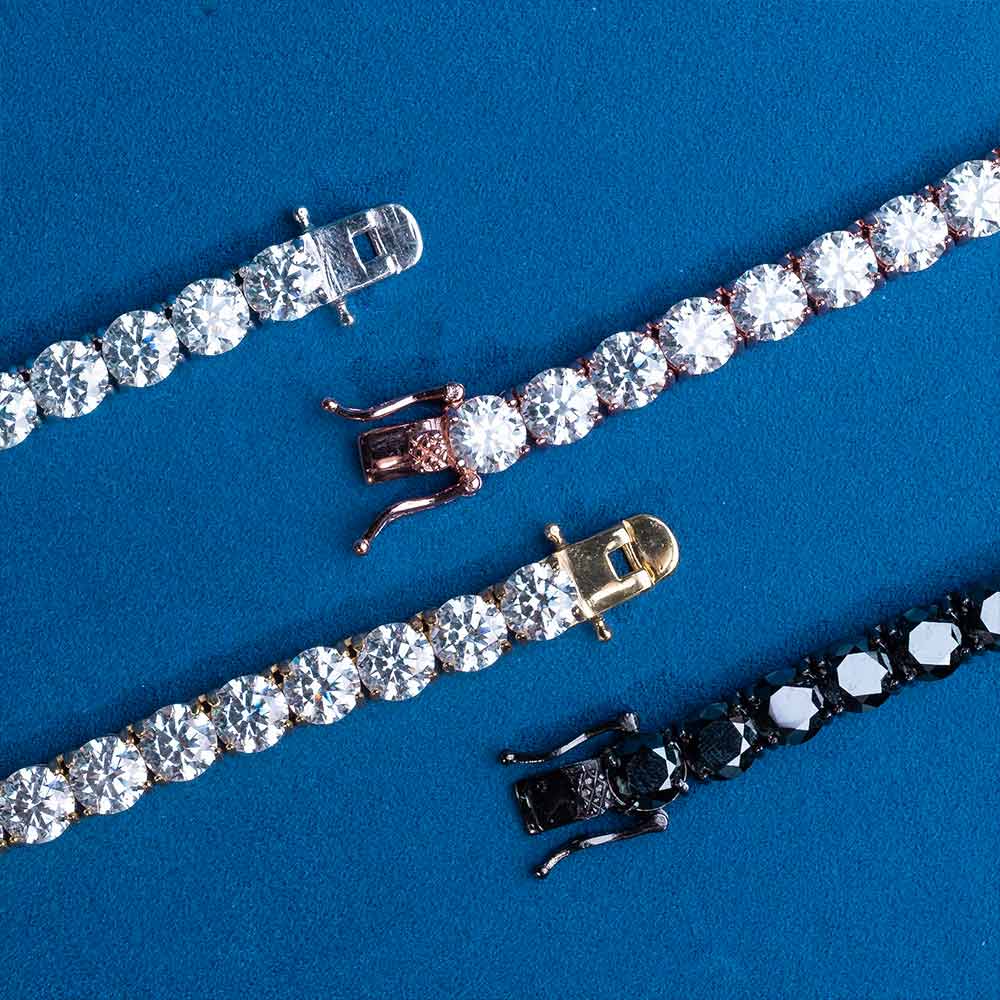 5MM 925 Sterling Silver Moissanite Tennis Bracelet