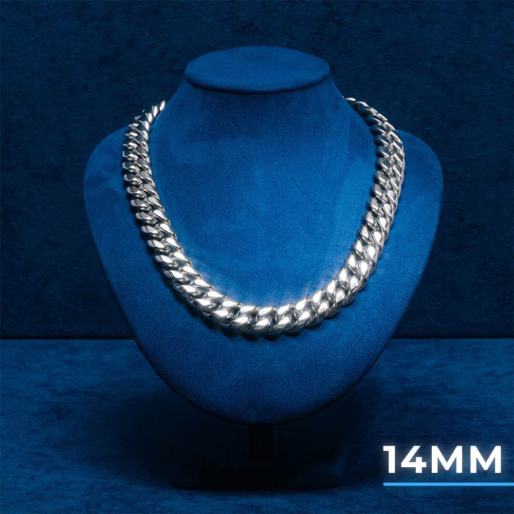 18MM Solitaire 925 Silver Cuban Link Hip Hop Chain For Men Fashions