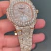 Iced Out 41MM Luxury Bust Down Moissanite Diamond Automatic Watch, Customized Moissanite Studded Watch